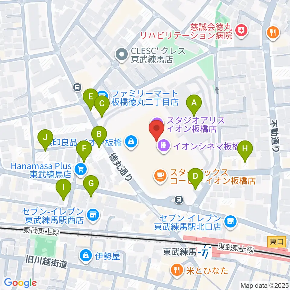 イオンシネマ板橋周辺の駐車場・コインパーキング一覧地図