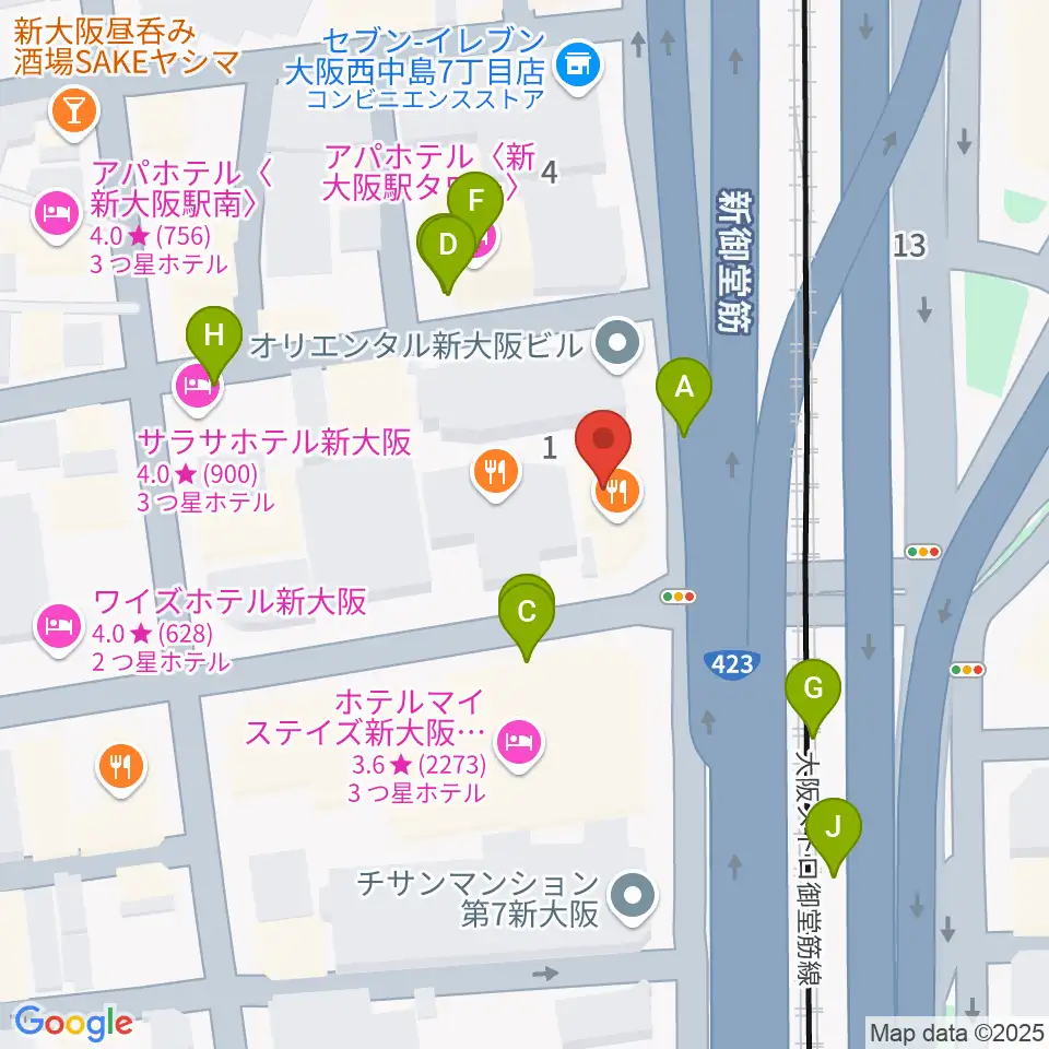 Studio CATWALK周辺の駐車場・コインパーキング一覧地図