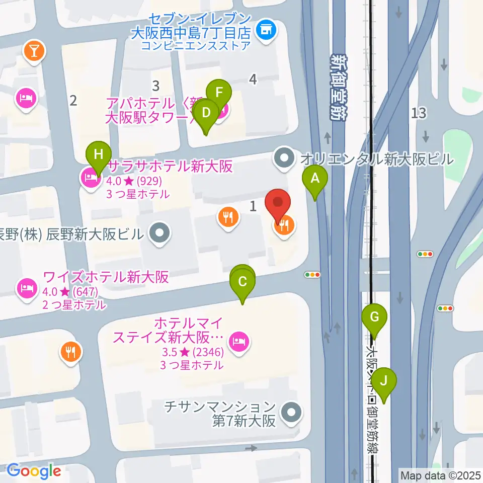 Studio CATWALK周辺の駐車場・コインパーキング一覧地図
