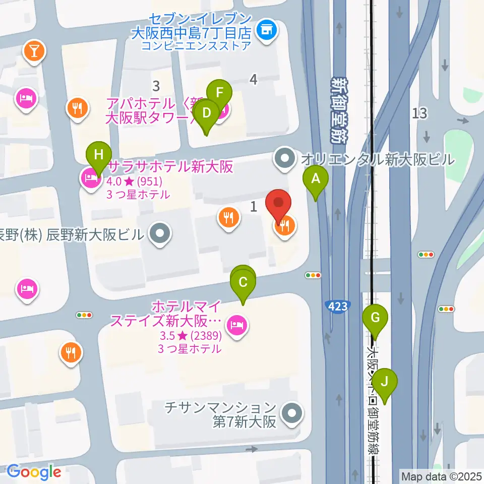 Studio CATWALK周辺の駐車場・コインパーキング一覧地図