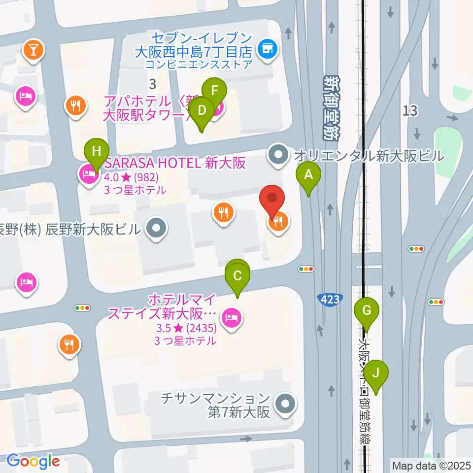 Studio CATWALK周辺の駐車場・コインパーキング一覧地図