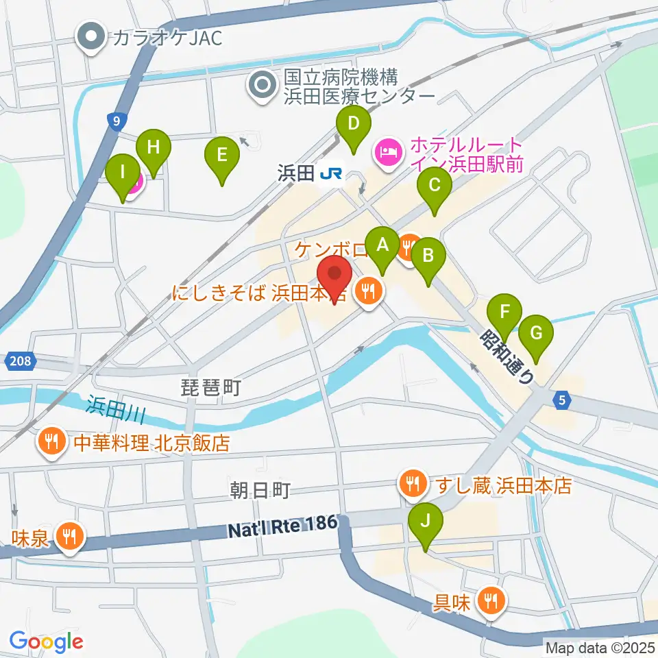 石央文化ホール周辺の駐車場・コインパーキング一覧地図