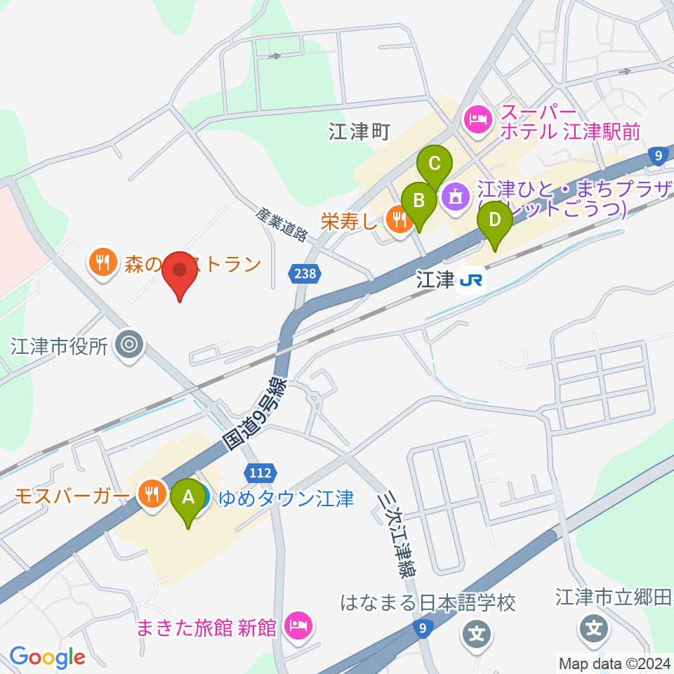 江津市総合市民センター周辺の駐車場・コインパーキング一覧地図