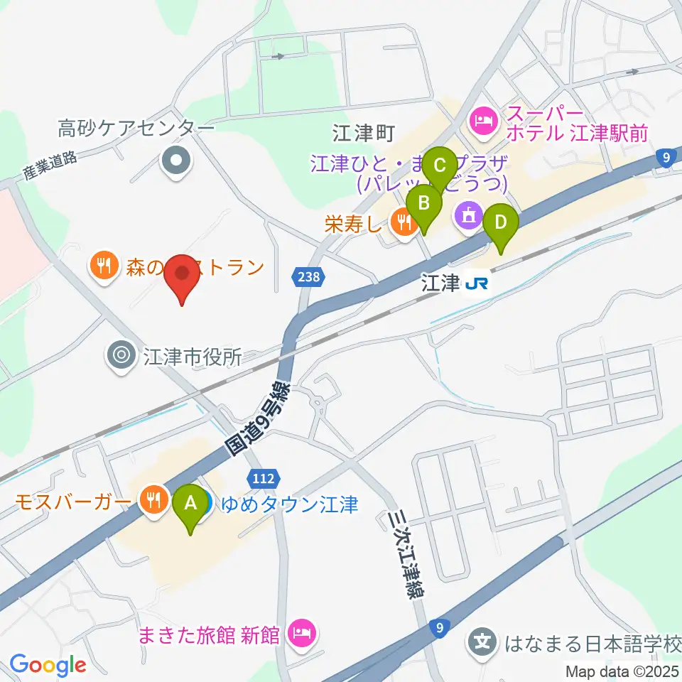 江津市総合市民センター周辺の駐車場・コインパーキング一覧地図
