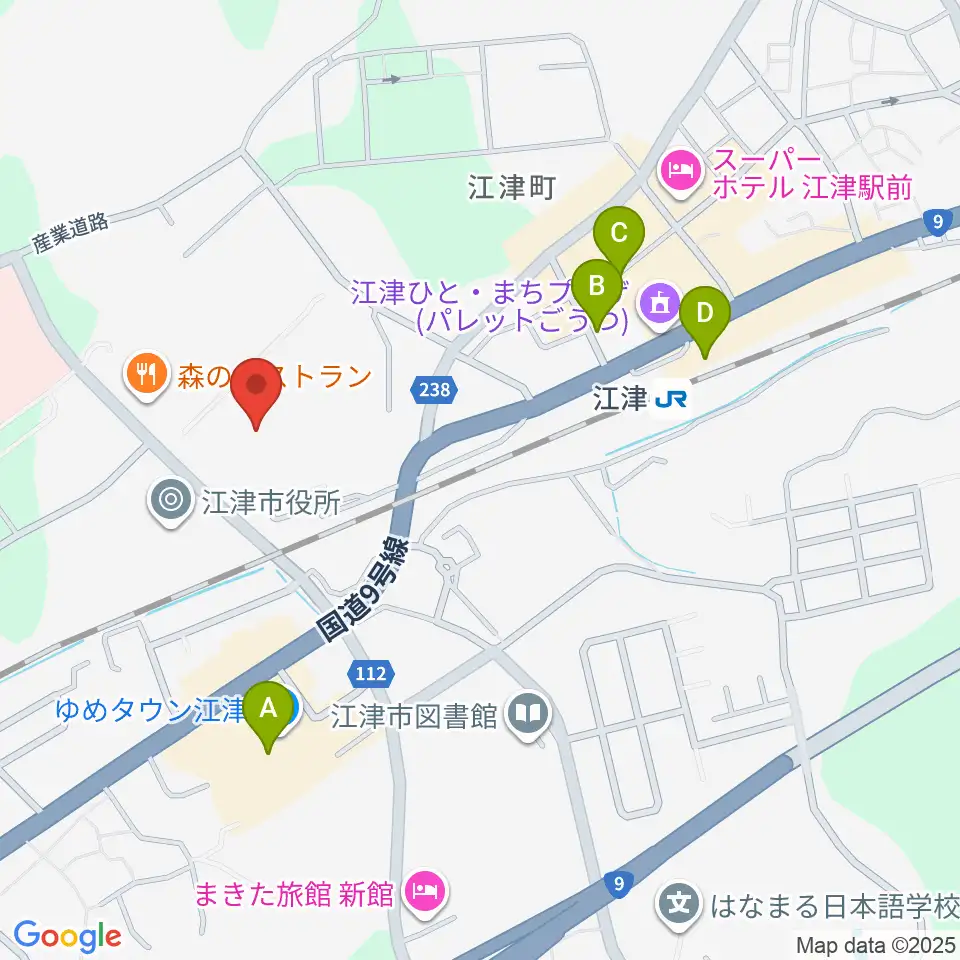 江津市総合市民センター周辺の駐車場・コインパーキング一覧地図
