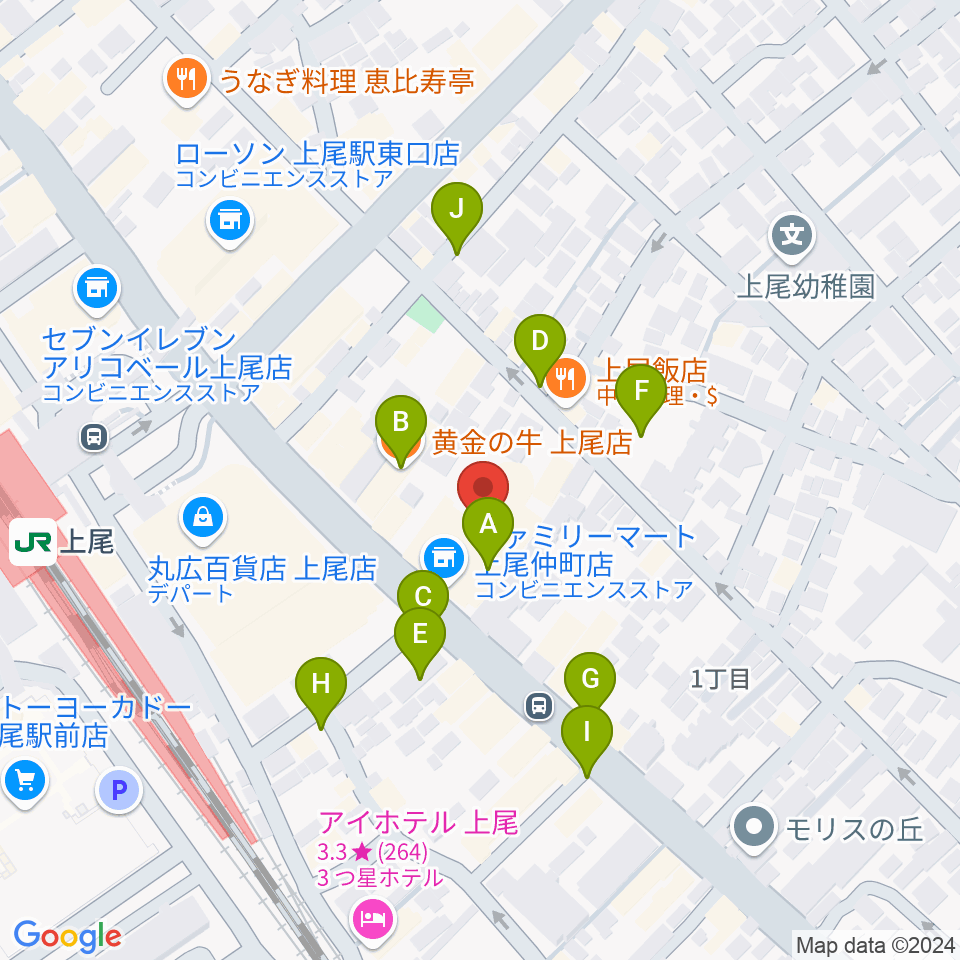 ワイワイミュージックカンパニー音楽スクール周辺の駐車場・コインパーキング一覧地図