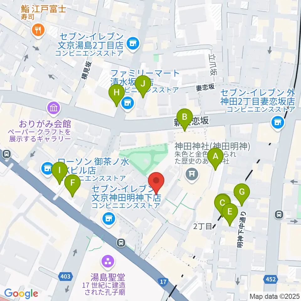 神田明神ホール周辺の駐車場・コインパーキング一覧地図