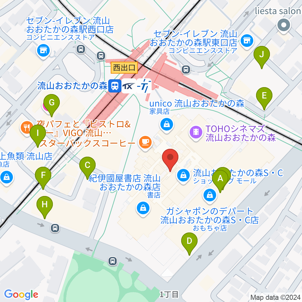 TOHOシネマズ流山おおたかの森周辺の駐車場・コインパーキング一覧地図