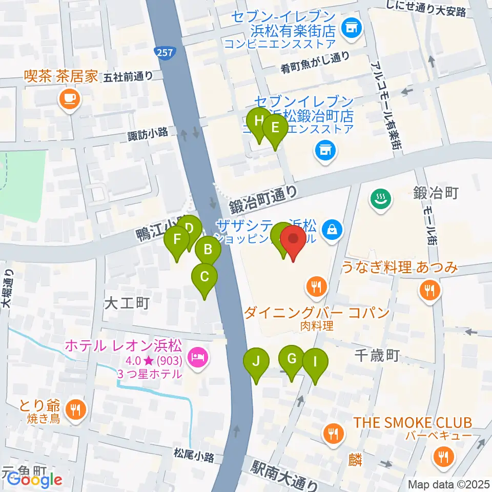 TOHOシネマズ浜松周辺の駐車場・コインパーキング一覧地図