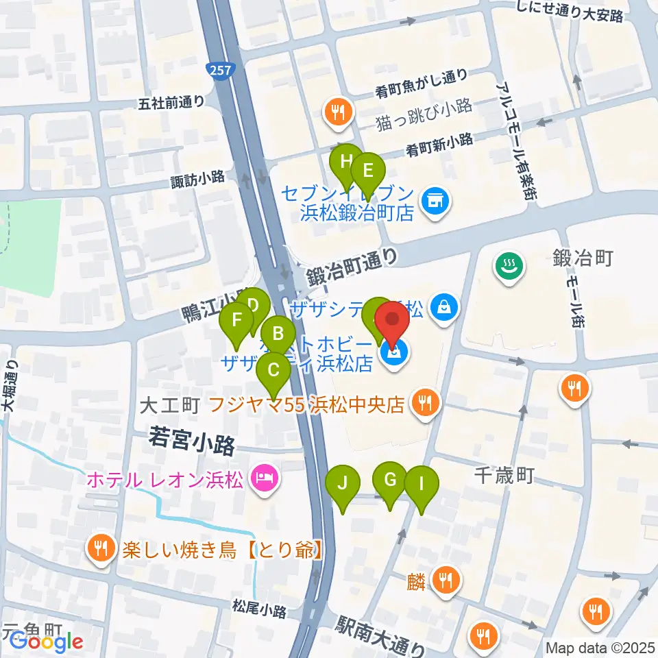 TOHOシネマズ浜松周辺の駐車場・コインパーキング一覧地図