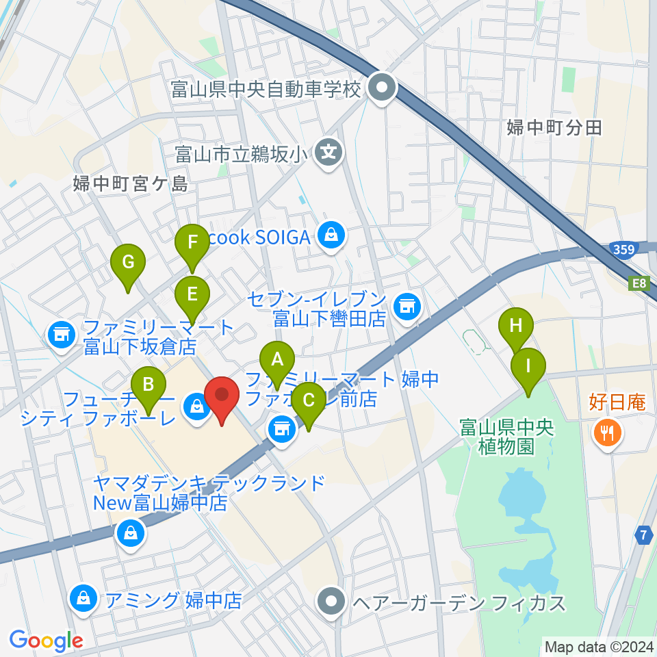 TOHOシネマズ ファボーレ富山周辺の駐車場・コインパーキング一覧地図