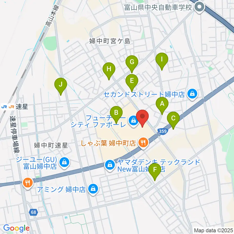 TOHOシネマズ ファボーレ富山周辺の駐車場・コインパーキング一覧地図