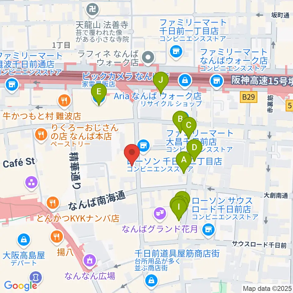 TOHOシネマズなんば別館周辺の駐車場・コインパーキング一覧地図