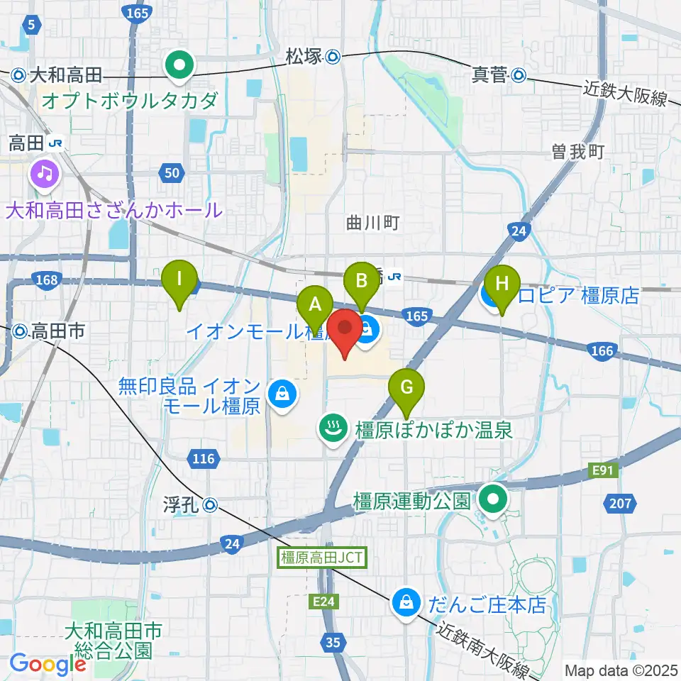 TOHOシネマズ橿原周辺の駐車場・コインパーキング一覧地図