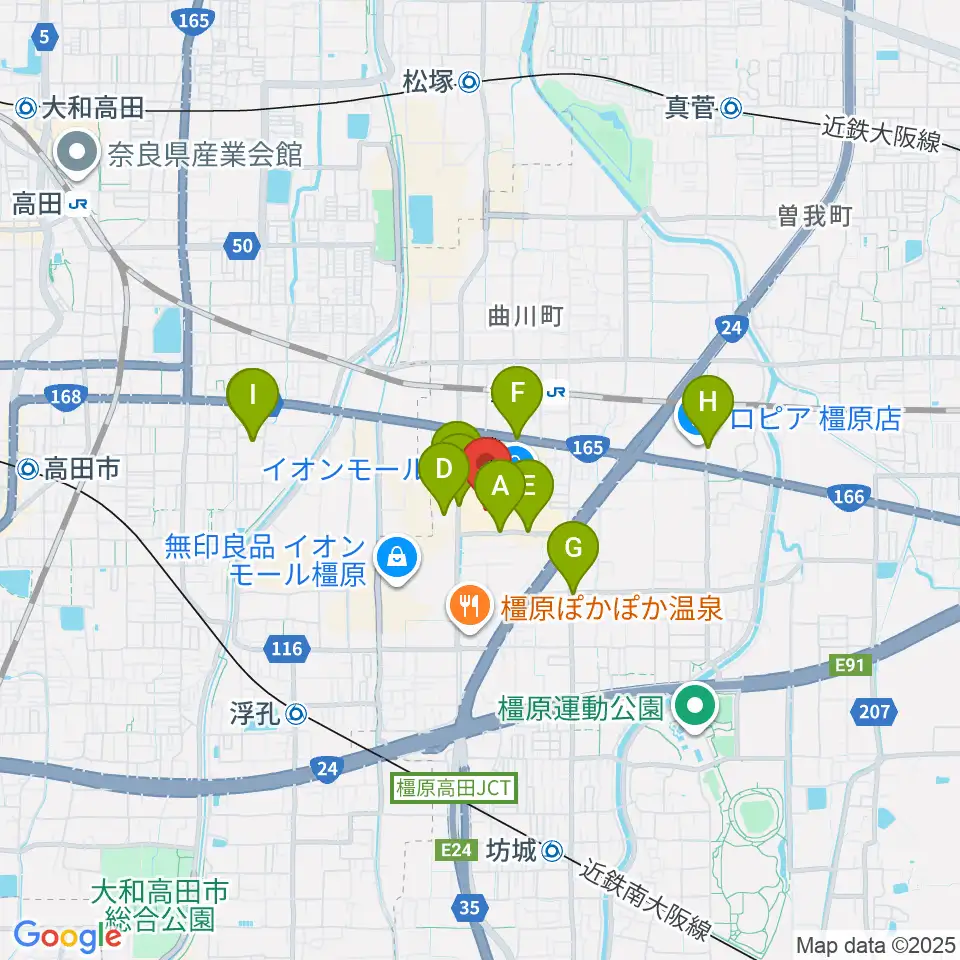 TOHOシネマズ橿原周辺の駐車場・コインパーキング一覧地図