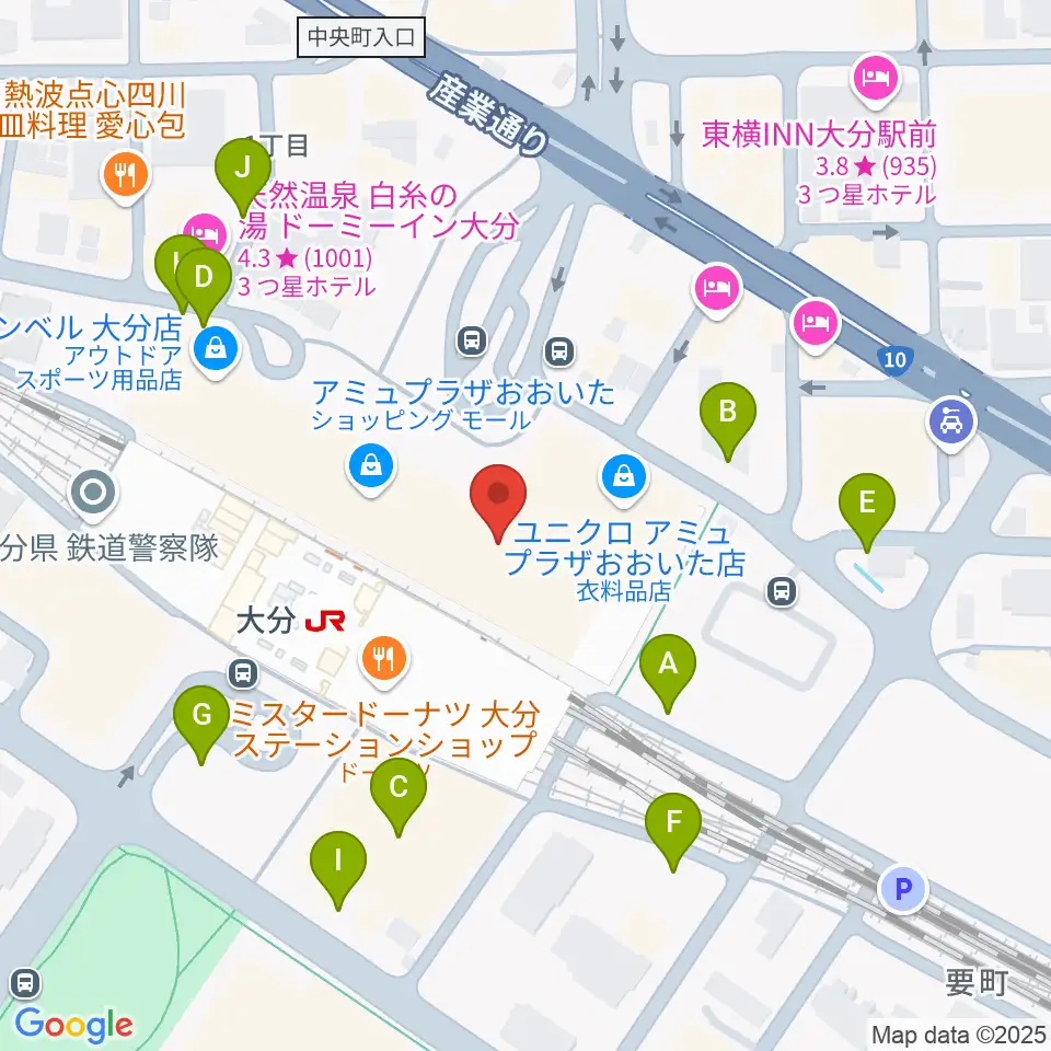 TOHOシネマズ アミュプラザおおいた周辺の駐車場・コインパーキング一覧地図