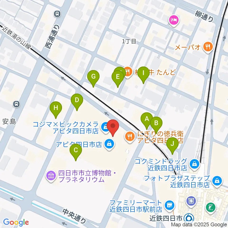 109シネマズ四日市周辺の駐車場・コインパーキング一覧地図