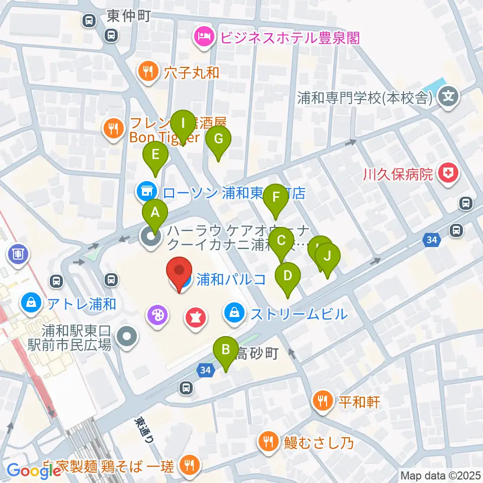 ユナイテッド・シネマ浦和周辺の駐車場・コインパーキング一覧地図