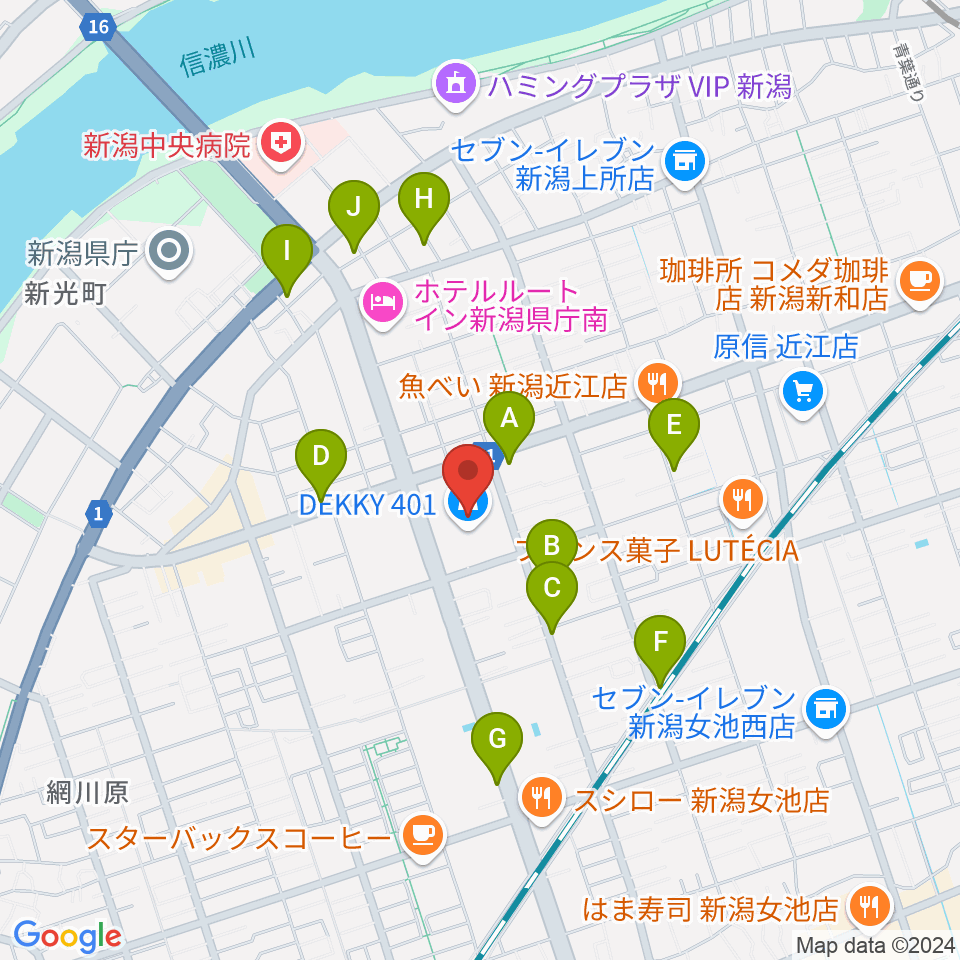 ユナイテッド・シネマ新潟周辺の駐車場・コインパーキング一覧地図