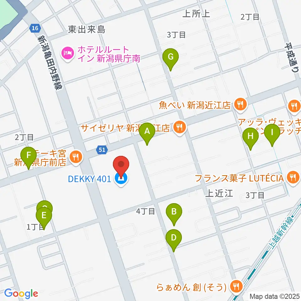 ユナイテッド・シネマ新潟周辺の駐車場・コインパーキング一覧地図