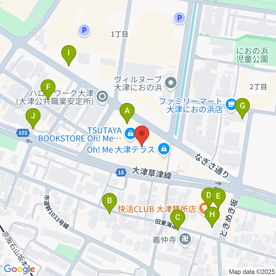 ユナイテッド・シネマ大津周辺の駐車場・コインパーキング一覧地図