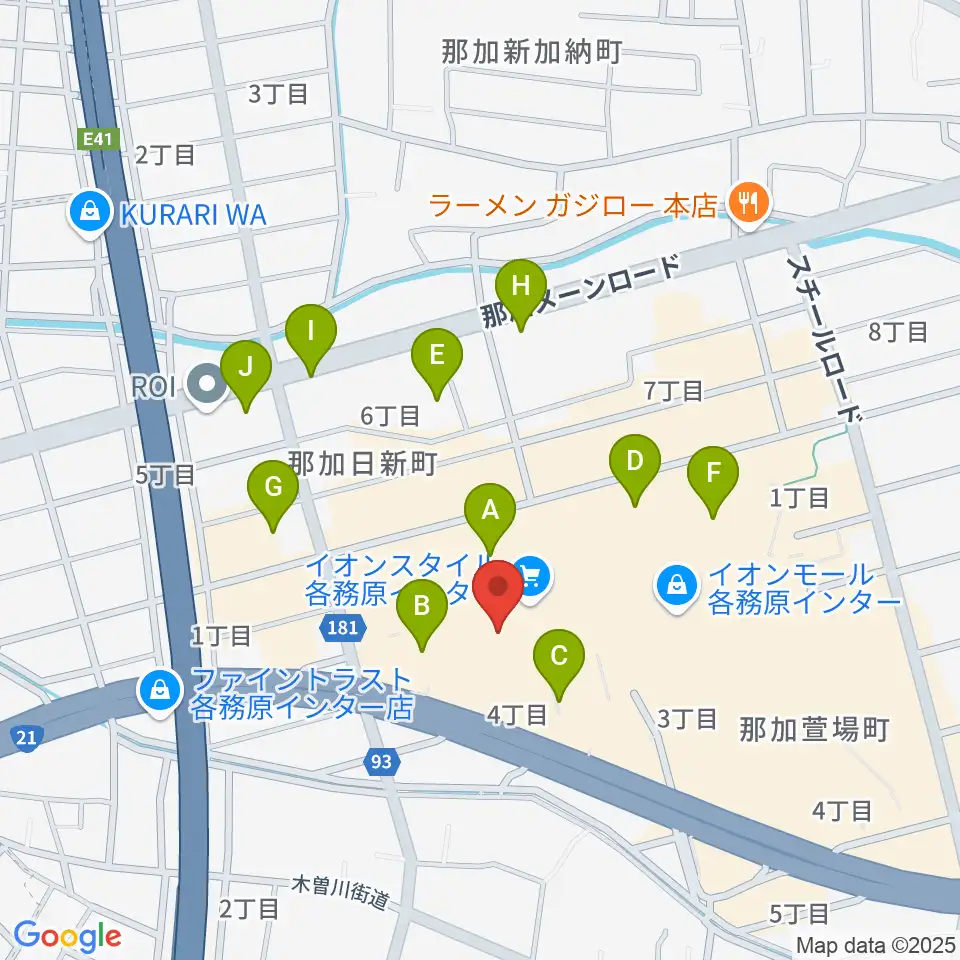 イオンシネマ各務原周辺の駐車場・コインパーキング一覧地図