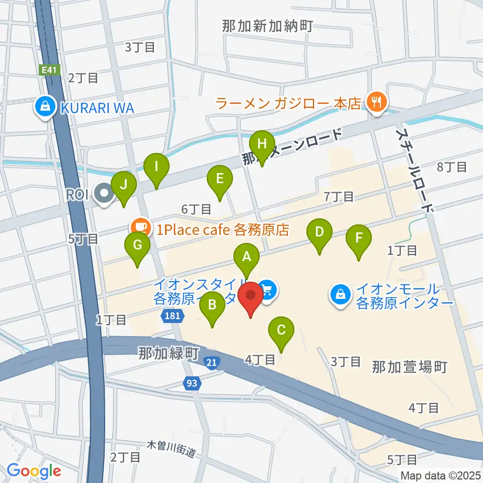 イオンシネマ各務原周辺の駐車場・コインパーキング一覧地図