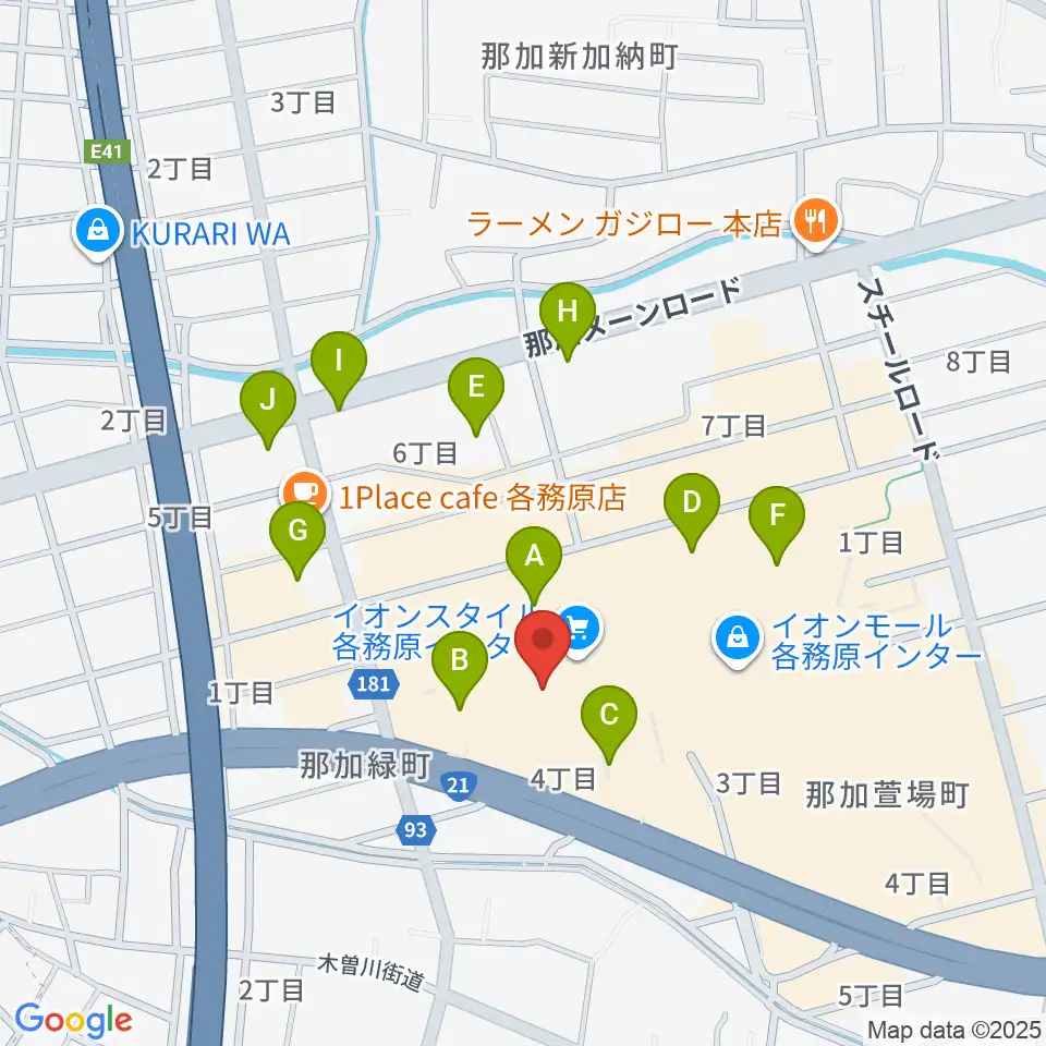 イオンシネマ各務原周辺の駐車場・コインパーキング一覧地図