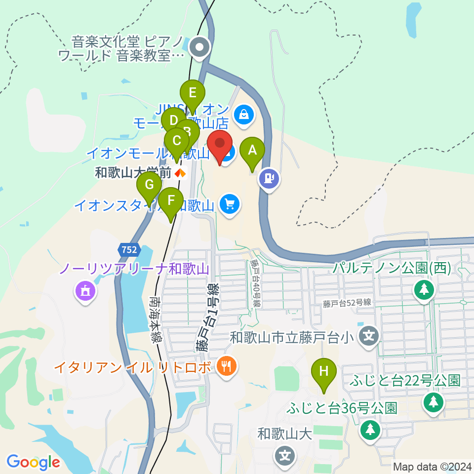 イオンシネマ和歌山周辺の駐車場・コインパーキング一覧地図