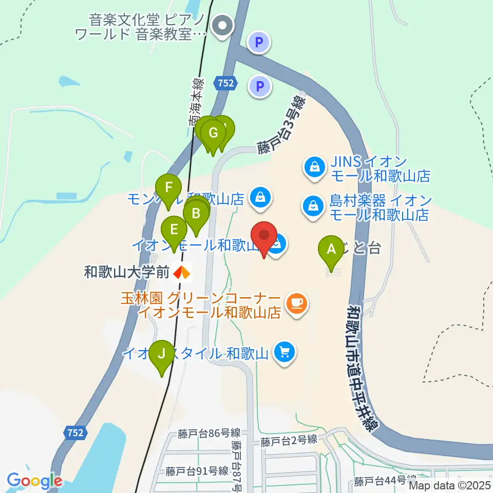 イオンシネマ和歌山周辺の駐車場・コインパーキング一覧地図