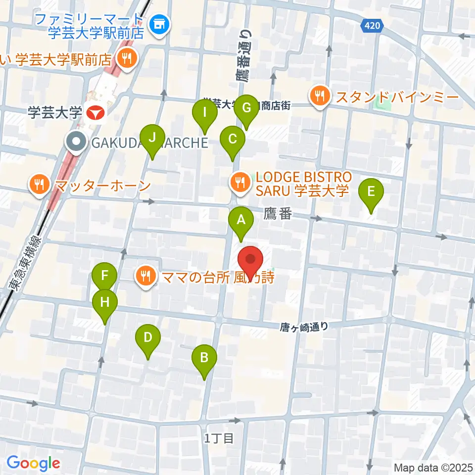 フォレストミュージック周辺の駐車場・コインパーキング一覧地図