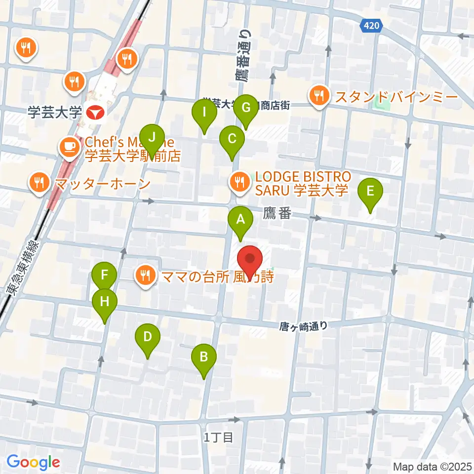 フォレストミュージック周辺の駐車場・コインパーキング一覧地図