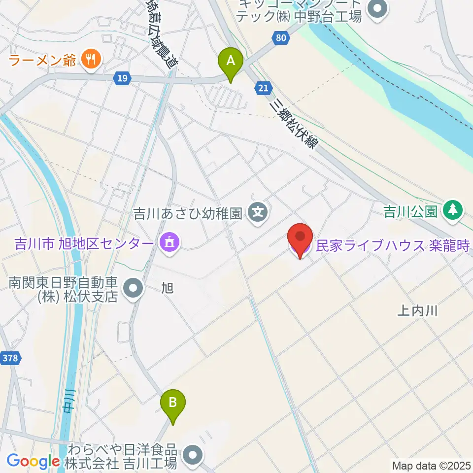民家ライブハウス楽龍時周辺の駐車場・コインパーキング一覧地図