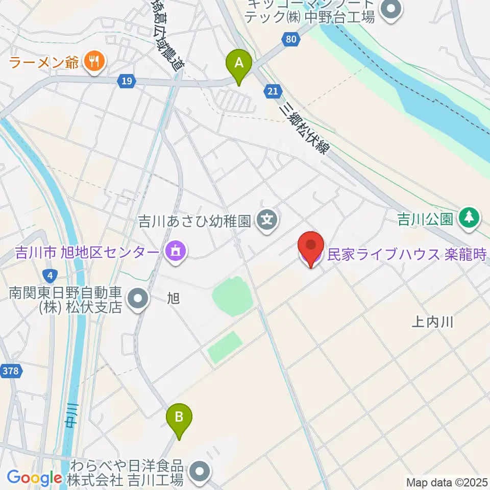 民家ライブハウス楽龍時周辺の駐車場・コインパーキング一覧地図