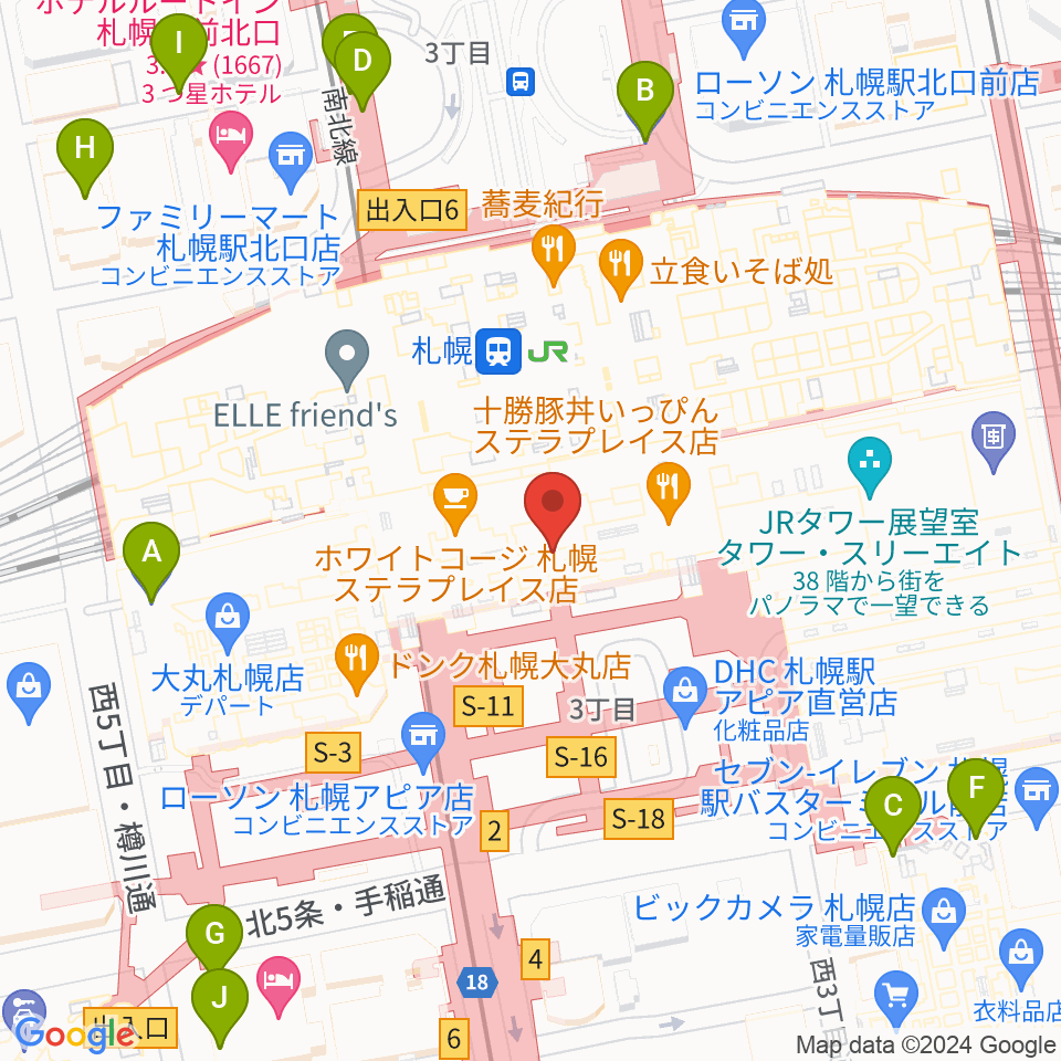 札幌シネマフロンティア周辺の駐車場・コインパーキング一覧地図