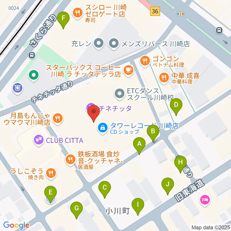チネチッタ周辺の駐車場・コインパーキング一覧地図