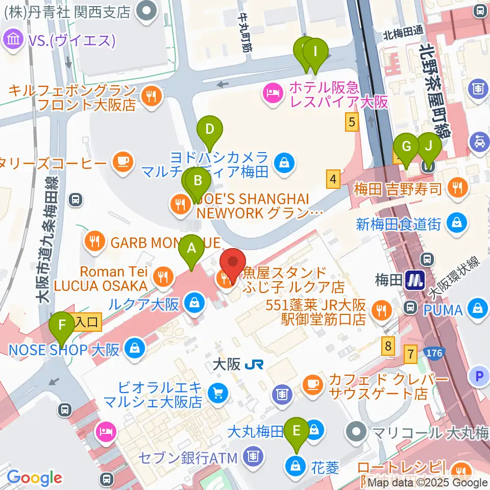 大阪ステーションシティシネマ周辺の駐車場・コインパーキング一覧地図