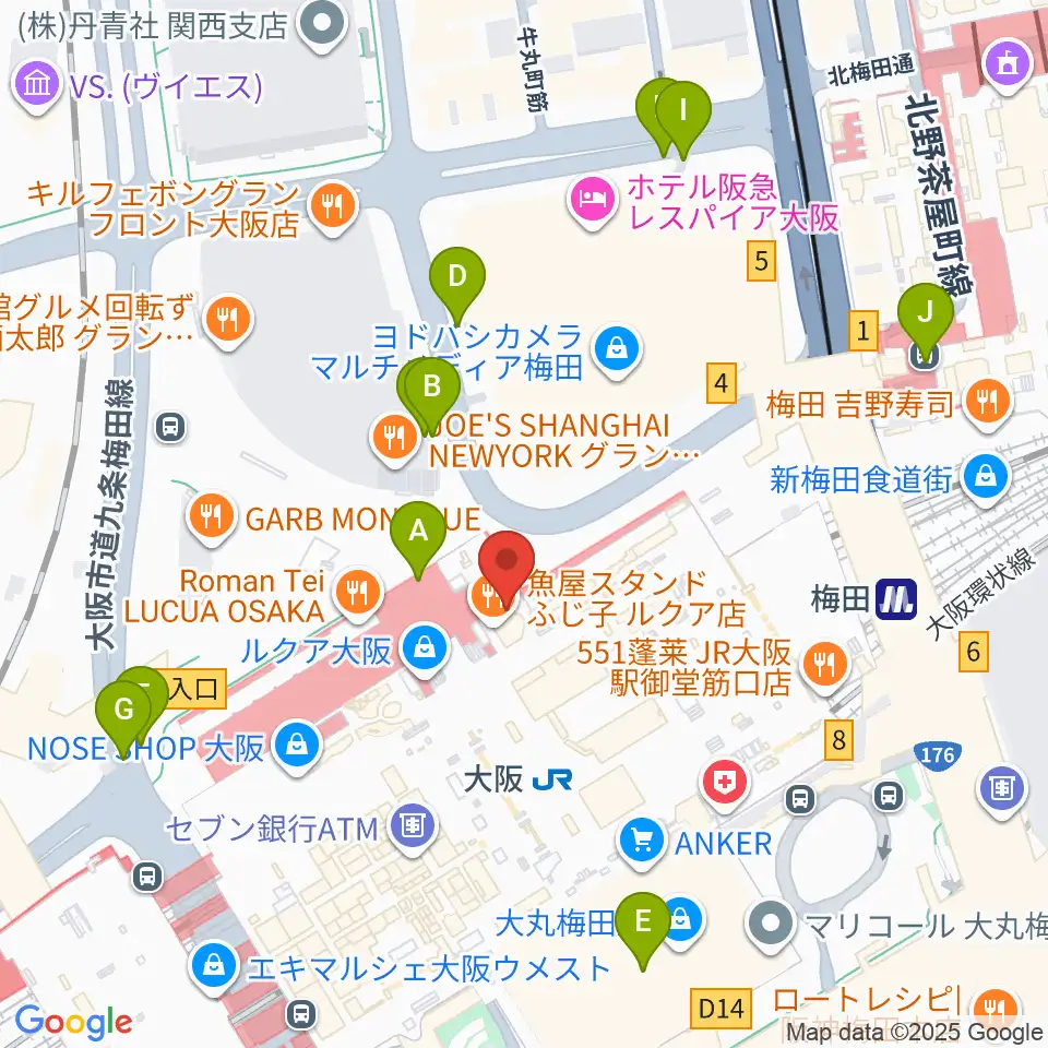 大阪ステーションシティシネマ周辺の駐車場・コインパーキング一覧地図