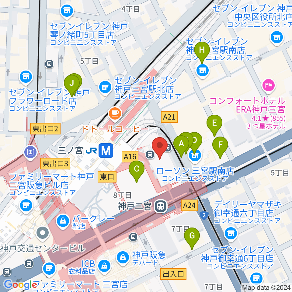 OSシネマズミント神戸周辺の駐車場・コインパーキング一覧地図