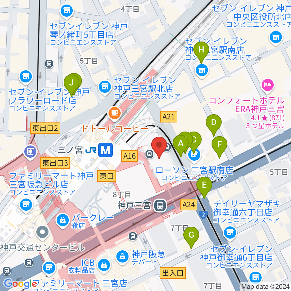 OSシネマズミント神戸周辺の駐車場・コインパーキング一覧地図