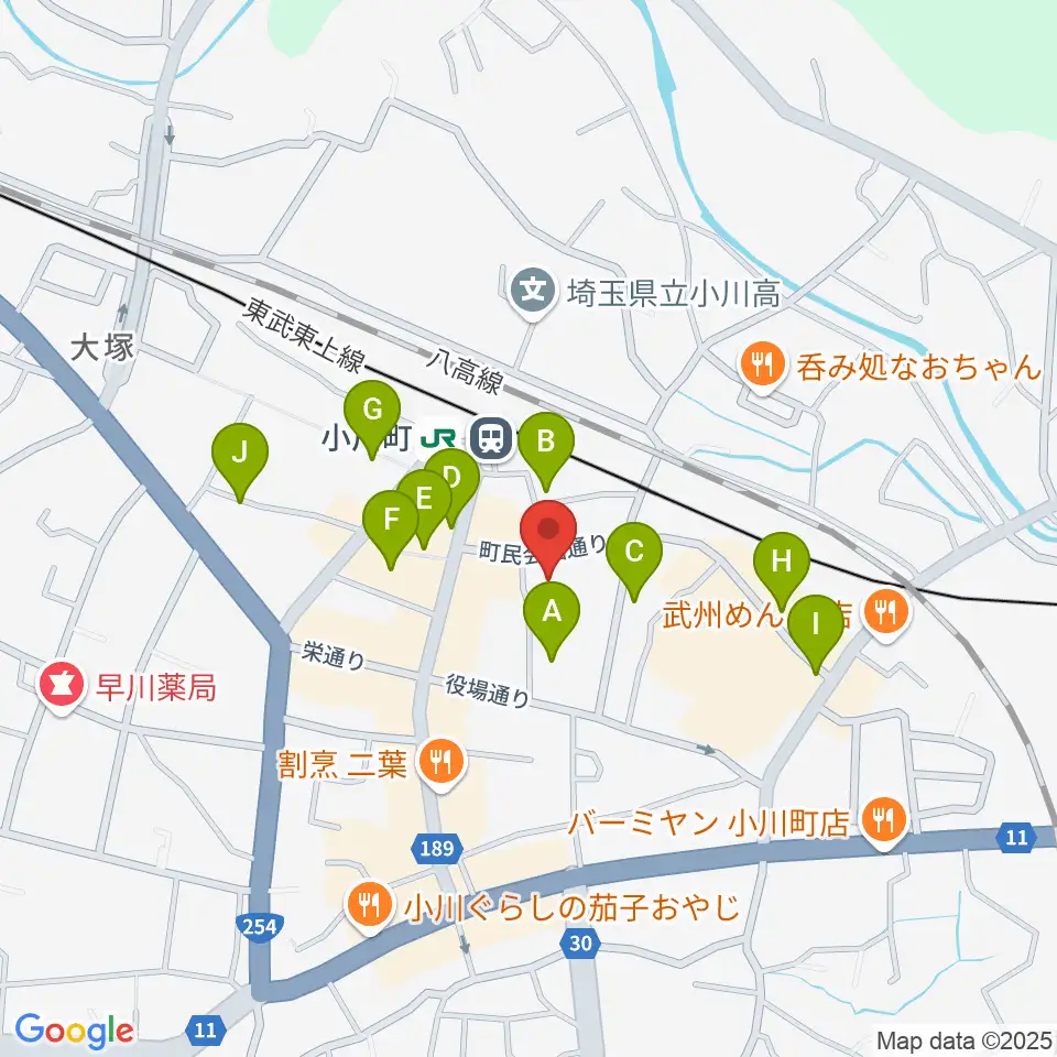 小川町民会館 リリックおがわ周辺の駐車場・コインパーキング一覧地図