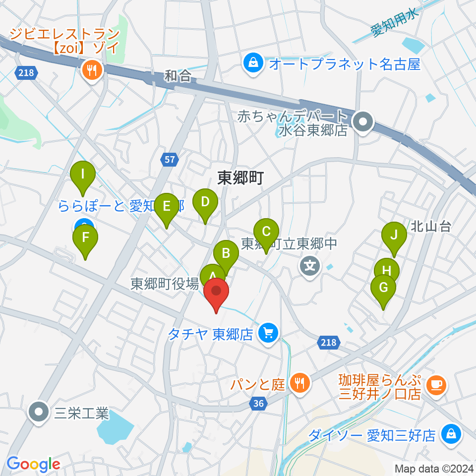 東郷町民会館周辺の駐車場・コインパーキング一覧地図