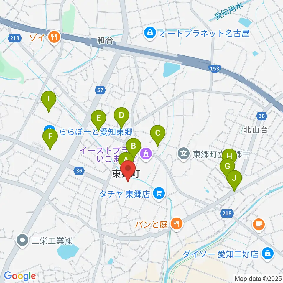 東郷町民会館周辺の駐車場・コインパーキング一覧地図