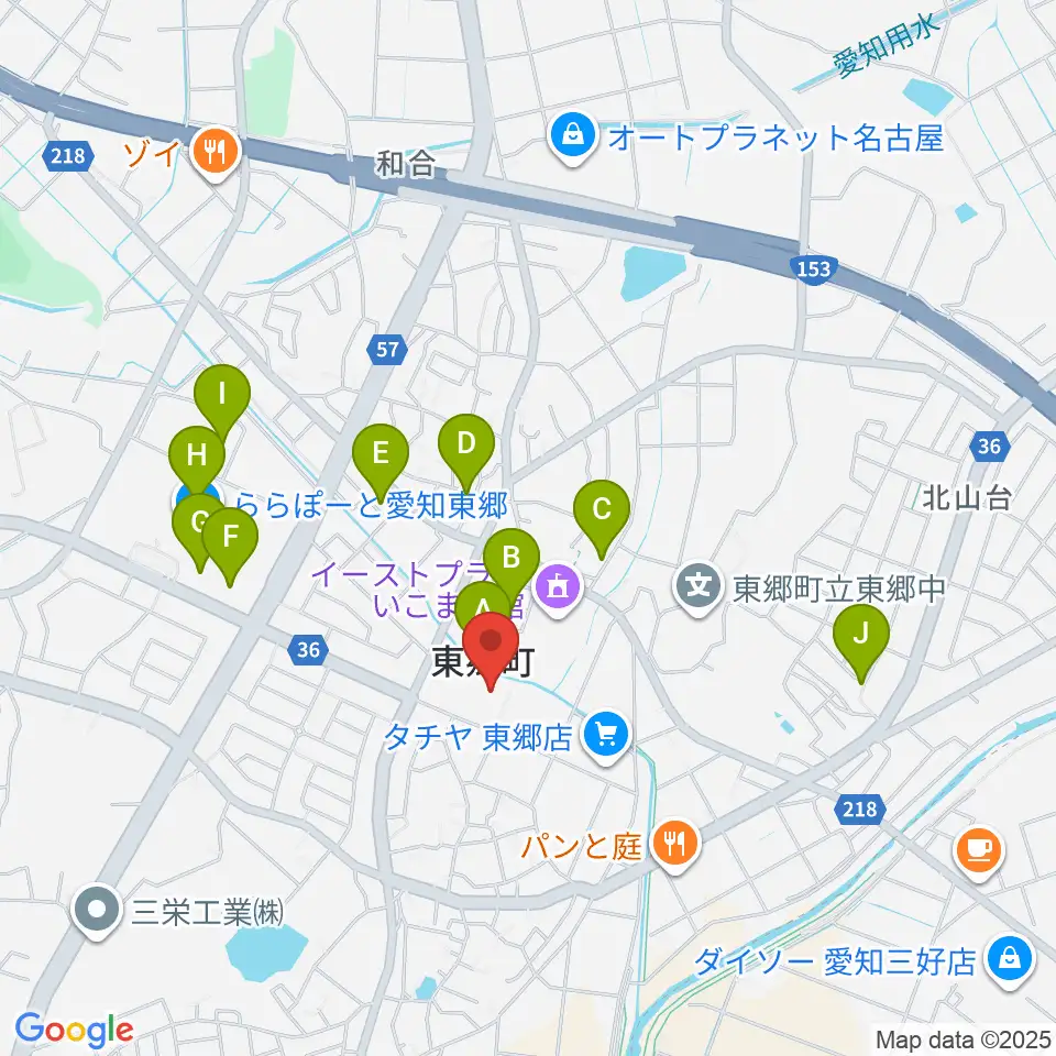 東郷町民会館周辺の駐車場・コインパーキング一覧地図