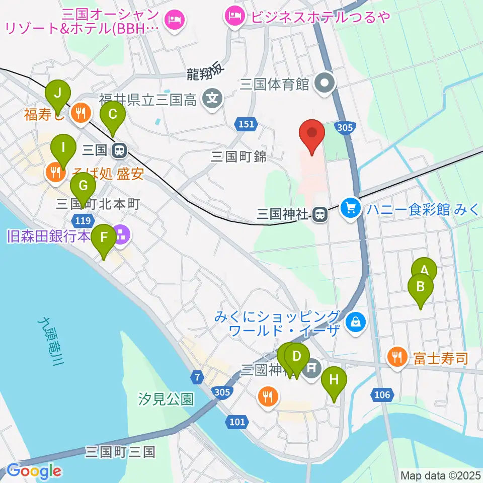 みくに未来ホール周辺の駐車場・コインパーキング一覧地図
