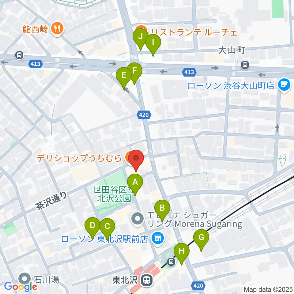 北沢三丁目スタジオ周辺の駐車場・コインパーキング一覧地図