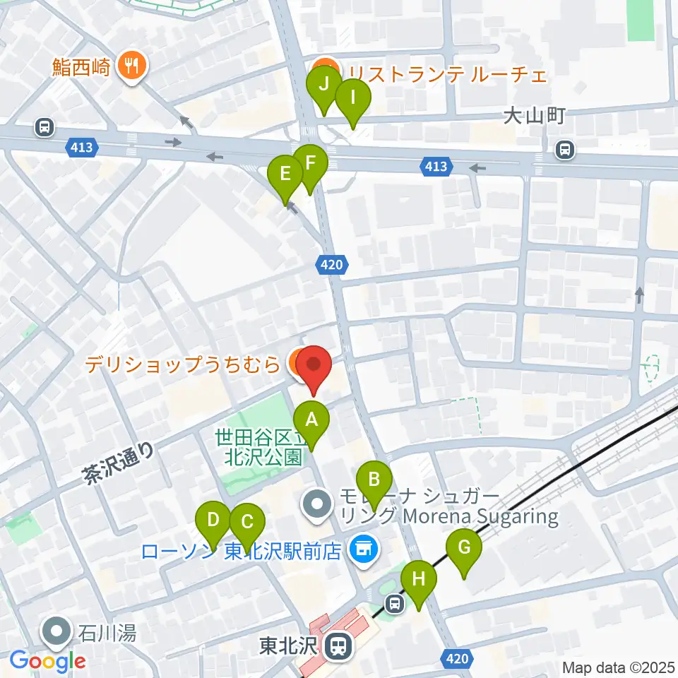 北沢三丁目スタジオ周辺の駐車場・コインパーキング一覧地図
