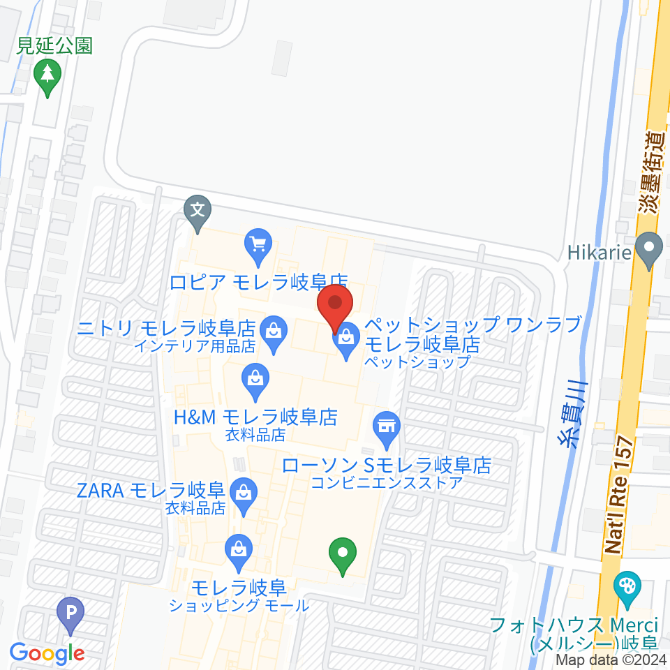 TOHOシネマズ モレラ岐阜周辺の駐車場・コインパーキング一覧地図