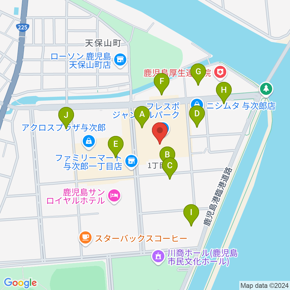 TOHOシネマズ与次郎周辺の駐車場・コインパーキング一覧地図