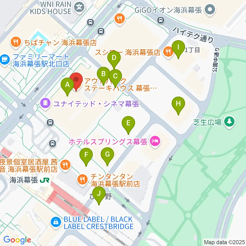 ユナイテッド・シネマ幕張周辺の駐車場・コインパーキング一覧地図